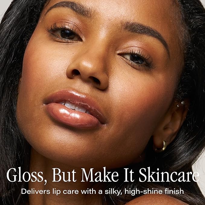 SKINN Luminous Lip Oil, Golden - Lip Care for Dry and Cracked Lips - Ultra-Light Non-Sticky Formula with Sheer Glossy Finish - Soothing Vitamin C & Manuka Honey Supports Collagen Production