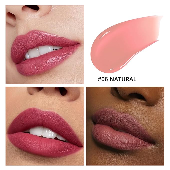 Lashcharm lip stain peel off,Long-Lasting All day Lips tick peel off Masque,Waterproof and Transfer Proof Lip tint - Matte Finish Peel Off lip stain （ 06 Natural ）