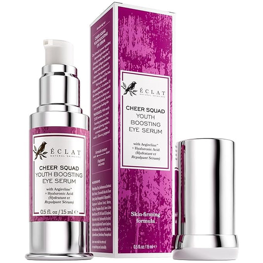 Eclat Skincare Eye Serum with Hyaluronic Acid - Hydrating Formula for Wrinkles, Fine Lines, Crow’s Feet & Eye Bags – Lightweight Serum for Dark Circles and Puffiness – Firming & Brightening 0.5 fl oz