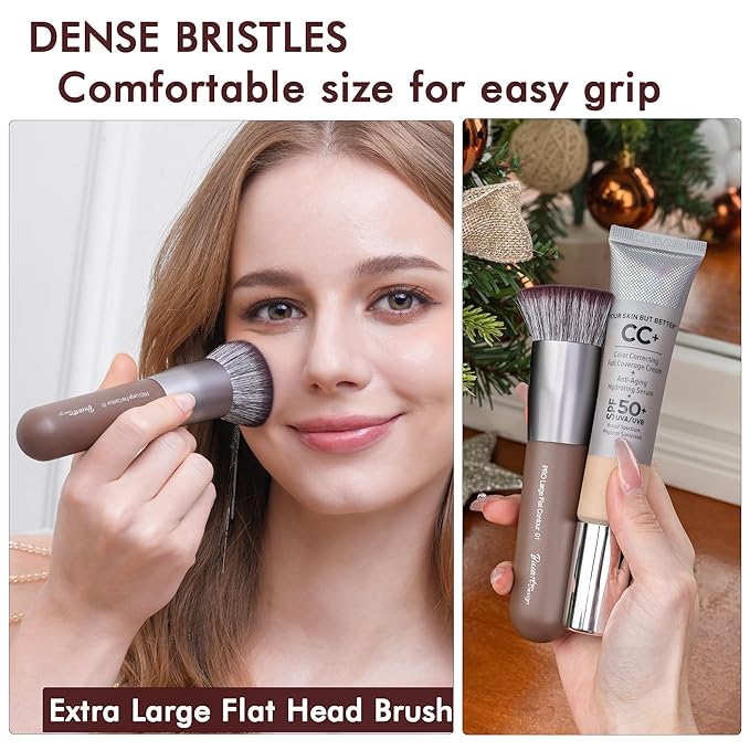 Bueart Design 26 Pcs Chocolate-colored Gift Makeup Brushes Set with Extra Large Holder,Elegant Make up Brushes for Foundation,Face Blending Powder, Contour, Highlight, Concealer, Eyeshadow
