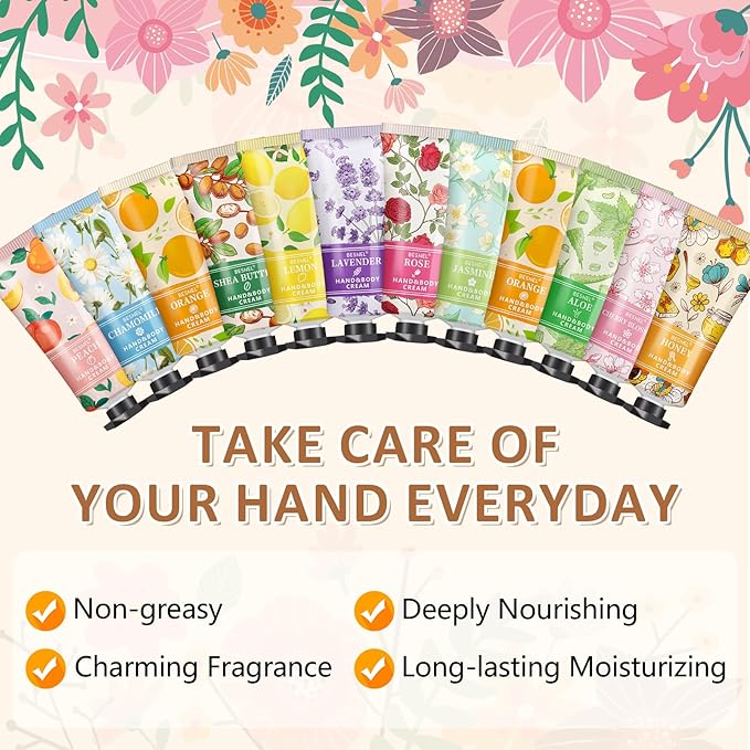 120 Pack Hand Cream Gift Set For Women, Mini Hand Lotion Travel Size in Bulk for Dry Cracked Hands, Graduation Gifts, Teacher Appreciation Gifts, Thanksgiving gift, Bridesmaid Gift,Party Favors