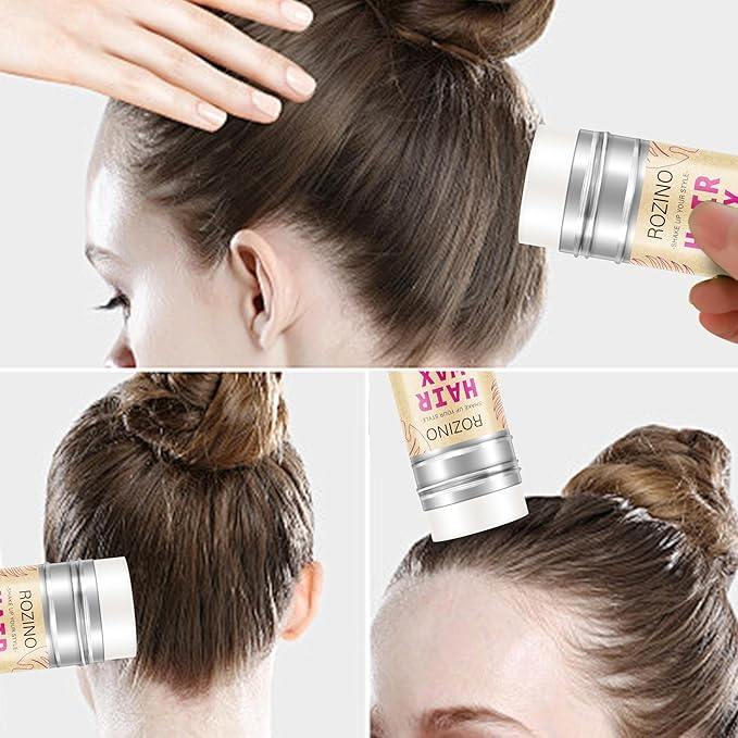 Hair Wax Stick, 2 Pack - Multi-Purpose Styling Stick to Tame Flyaways, Frizz Control for Sleek Ponytails, Buns & Edge Control - For Women & Kids， All Hair Types