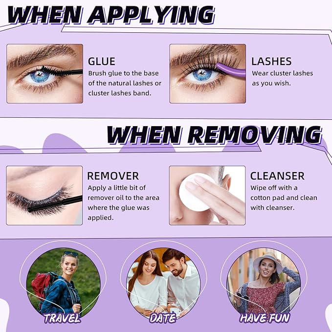 B&Q Lash Bond DIY Eyelash Glue and Lash Remover Fast Removal with No Residue (Bond and Remover)