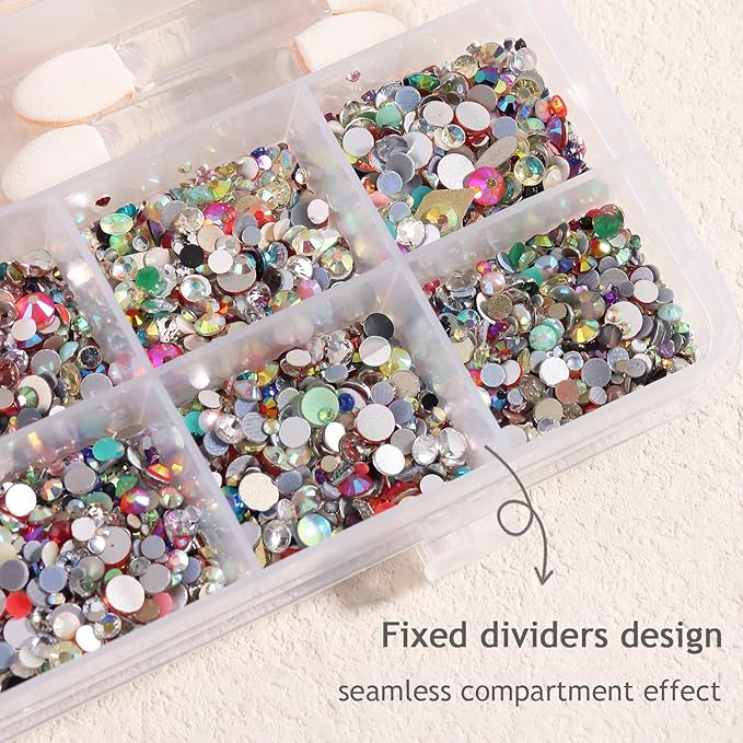 Fspronail 21 Grids Clear Large Plastic Organizer Box With Dividers, Bead Organizers And Storage Compartment Container For Nail Accessories/Jewelry/Craft/Screw/Small Parts/Diamond Painting Art Tools