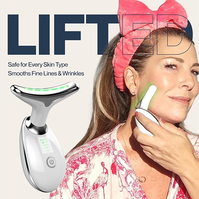 RenewaLift Face & Neck Sculpting Tool | Handheld Beauty Device with Gentle Light & Soothing Vibration | at-Home Skincare Tool for a Smoother, Refreshed, and Radiant-Looking Complexion
