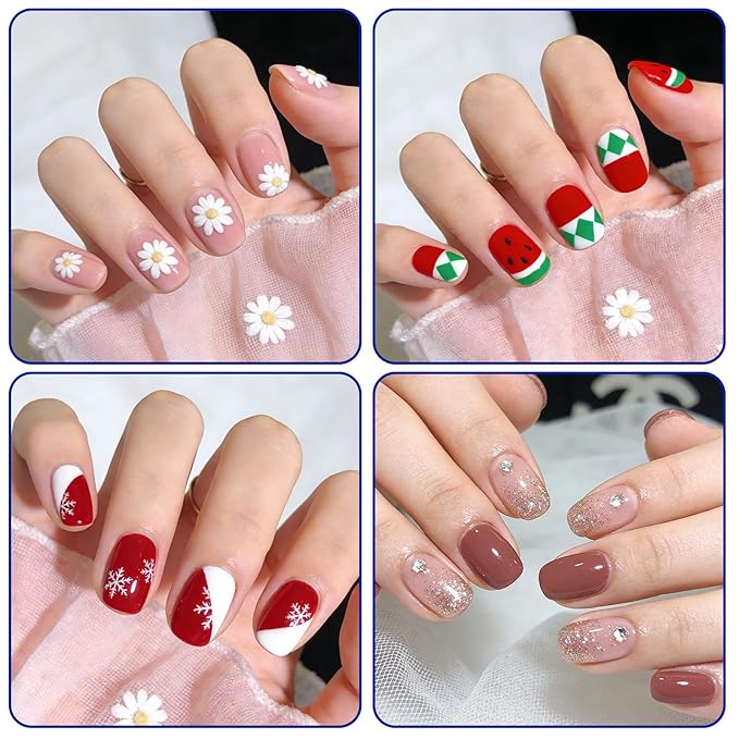 UV Gel Nail Brush, 8 PCS Poly Extension Gel Brush Nail Art Tips Builder Brushes Nails Painting Set French Tip Detail Remover Manicure Brushes Detail Nails Arts Brushs for Art Design
