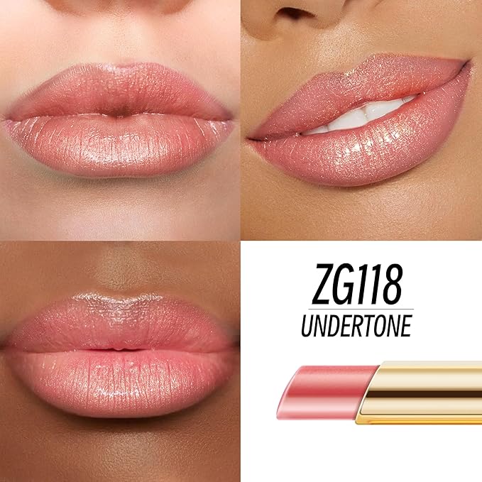 Depuplum Nude Lipstick Moisturizing for Women Shimmer Tinted Lip Balm Hydrating Nourishing Lip Gloss Vegan& Cruelty Free Lip Makeup, ZG118 Undertone