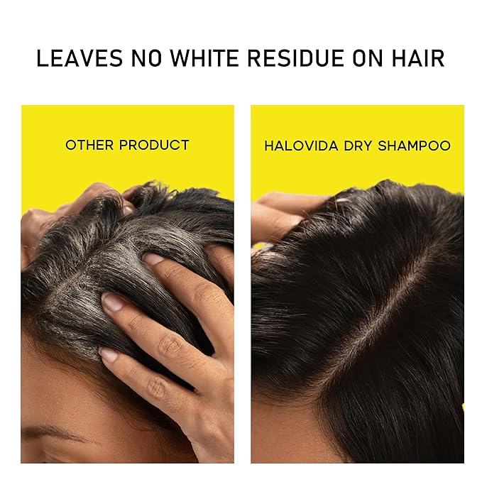 HALOVIDA Dry Shampoo for Women, Invisible Dry Scalp Shampoo Spray for Dark Hair Leaves No White Residue, Absorb Oils, Volumizing & Refresh Hair for 72 Hours, 5.07 Fl Oz