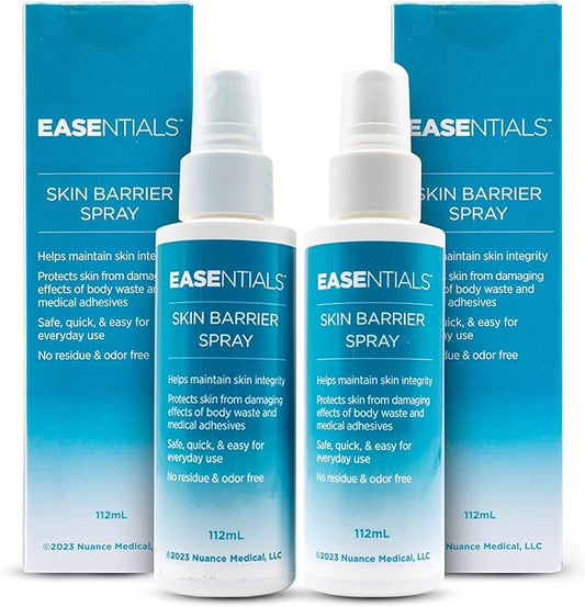 Quick-Drying, Low-Residue Ostomy Barrier Spray – Ideal for Sensitive Skin - Spray-On Silicone Skin Prep for Pain-Free Application and Removal of Ostomy Pouches and Bandages