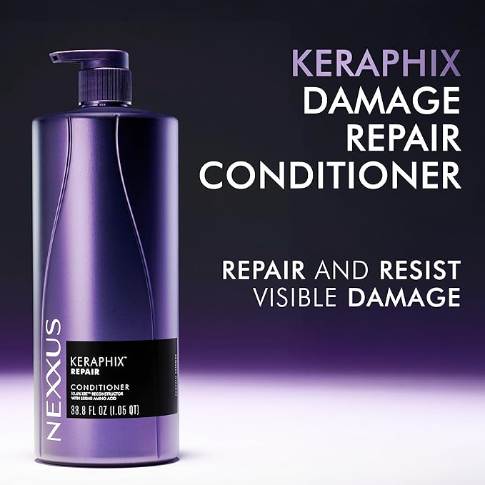 Nexxus Keraphix ProteinFusion Conditioner with Keratin Protein and Black Rice Conditioner for Damaged Hair 33.8 oz