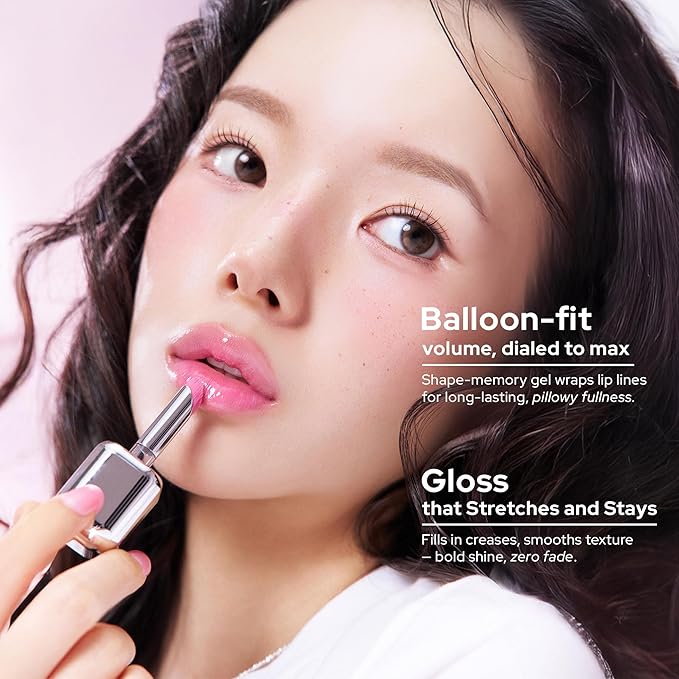 Unseen Balloon Tint, 9 Colors for All Skin Types. Buildable Color, Long Lasting Glossy Lip Stains, Lightweight Lip Gloss Make up, Holiday Stocking Stuffer (421 Purity, 0.11 oz)