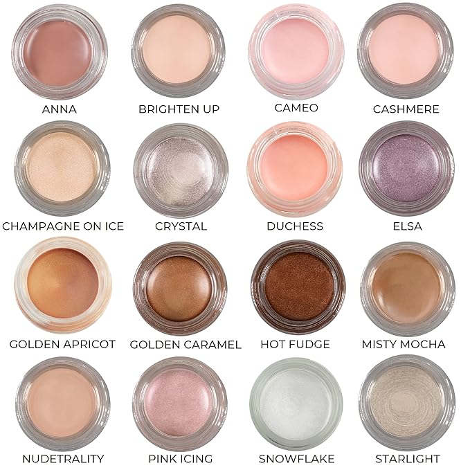 Mommy Makeup Any Wear Creme Eyeshadow - Waterproof, Crease-Proof, Long Lasting, High Pigment, Oil-free - Cream to Powder for Eyes, Cheeks & Lips (Brighten Up)