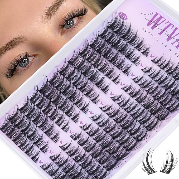 Wispy Lash Clusters Spiky Eyelash Clusters Left & Right Cluster Eyelashes Extensions Cat Eye Lashes Clusters 8-16mm Individual Lash Extension DIY by Wtvane