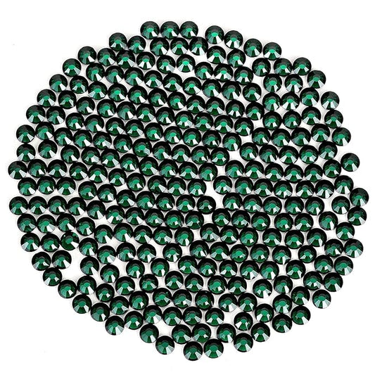 SS6 Flatback Rhinestones - 1440pcs Glass Nail Gems Crystals for Makeup Bags, Shoes & DIY Decoration - Emerald