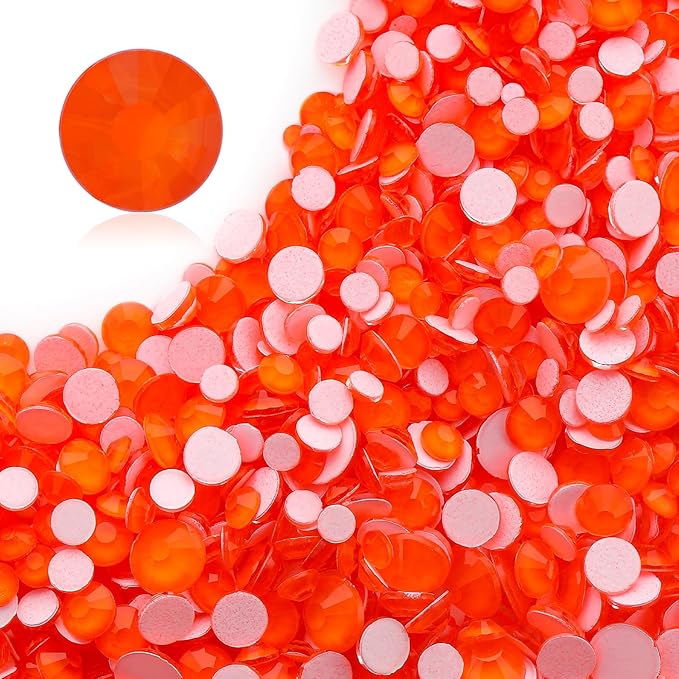Meibite Neon Hyacinth Flatback Rhinestones, Glass Rhinestones for Nail Art and Craft, Glue Fix, Loose Crystal Gemstones(Neon Hyacinth, SS20, 1440pcs, 4.6-4.8mm)