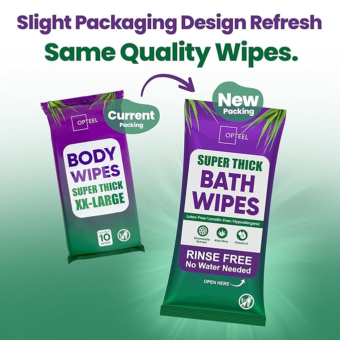 Super Thick Bathing Wipes for Adults Bathing No Rinse – Full Body Shower Wipe, Ideal for Men, Women & Elderly – Extra Large & Soft Travel Wipes Perfect Alternative to Shower – 16 Packs (160ct)