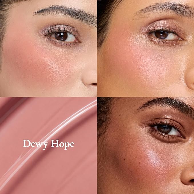 Exmiloo Liquid Blush for Cheeks, Lightweight Liquid Blush for a Natural Look, Buildable & Smooth Sheer Dewy Finish, Vegan & Cruelty-Free, Dewy Hope