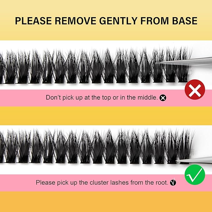 VYRILA Lash Clusters 8-16mm, False Eyelashes 288pcs, Cluster Eyelash Extensions Matte Black Soft, Diy Lash Extensions D Curl Natural Lash Clusters Faux Mink Lashes Wispy（Pizazz,288pcs,0.07,D,8-16MIX)