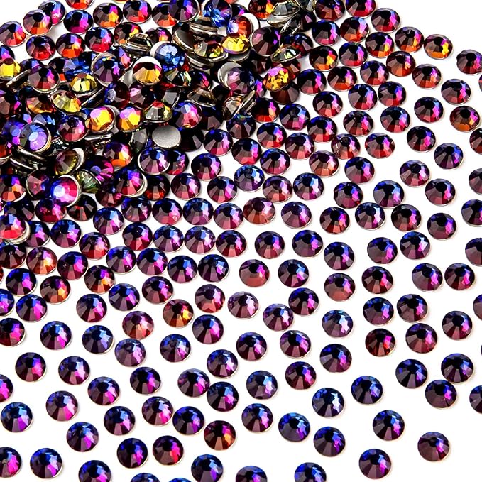 1440Pcs Blue Blaze Crystal Rhinestones,Glass Flatback Rhinestones Gemstones for Nail Face Makeup Art Crafts Clothes Decoration -(SS20,4.8mm,Blue Blaze)