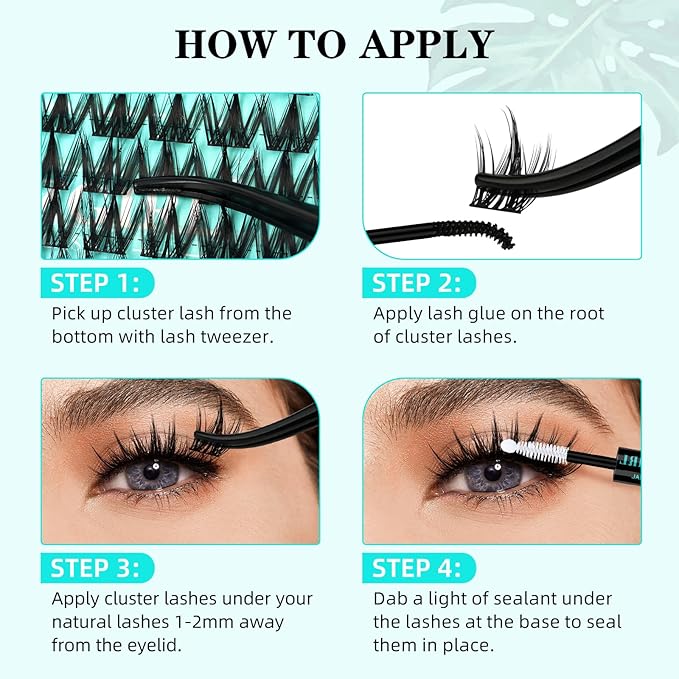 Lash Clusters Manga 140Pcs Eyelash Cluster Wet Look Ultra-Thin Lash Band Eyelashes Extensions Spiky Anime Wide Span Lashes(Puppy,C-12mm)