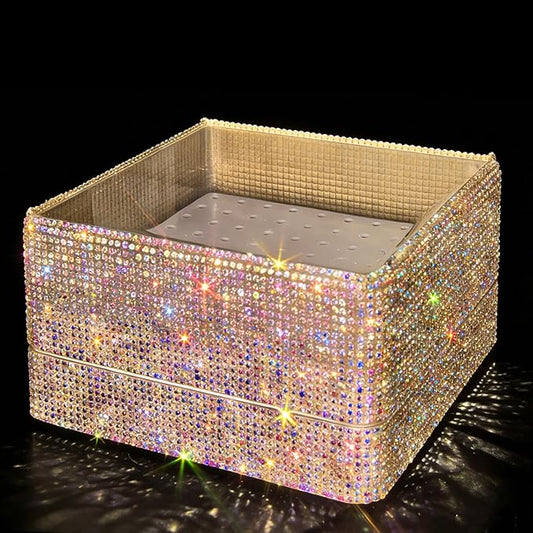 CORFULRA Nail Drill Bits Holder, Nail Organizer Box for Nail Drill Bits, Large Space of Container Case for Drill Bits, 100 Holes Dustproof Displayer Box of Nail Supplies for Nail Tach, Diamond