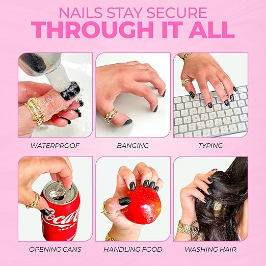 LUXXI Super Strong Brush On Nail Glue for Press On Nails | Best Extra Strength Nail Glue for Long Lasting Extended Wear for Press-Ons, Nail Tips & Acrylic Nails
