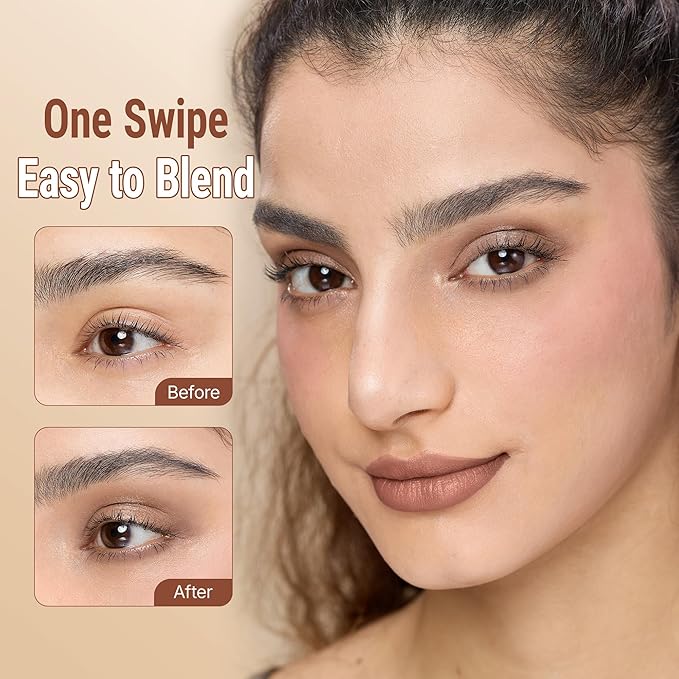 exmiloo Eyeshadow Stick - 2-in-1 Dual-Ended Cream Eye Shadow Stick - Shimmer &Matte Eye Shadow for Women Girls, Long-Lasting, Waterproof, Crease-Proof (Taupe Twilight)