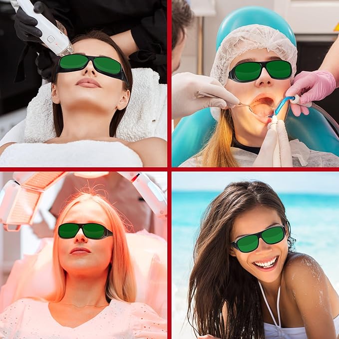 Morfone Red Light Therapy Infrared Eye Protection for Therapy Lamp Full Body & Face, Black