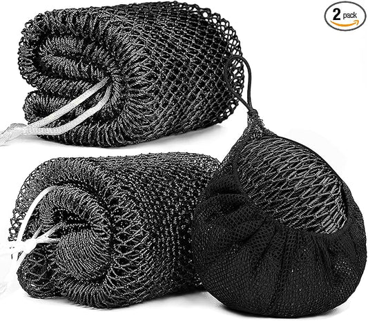 2 Pack African Net Sponge Exfoliating Body Scrubber Bath Sponge for Daily Use