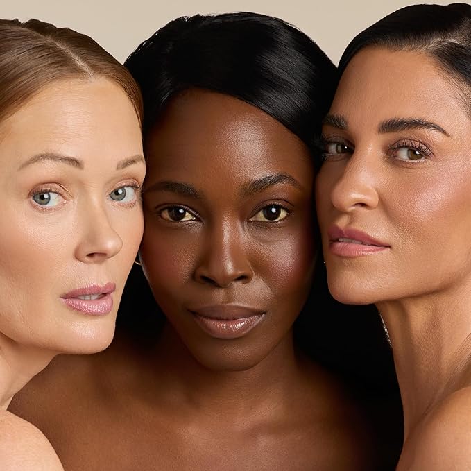 YENSA Skin on Skin BC Foundation Makeup - CC, BB Cream & Full Coverage Foundation-In-One - Buildable, Radiant Finish with SPF 40, Hyaluronic Acid, Peptides & 8 SuperBlacks - Deep Warm (1 oz)