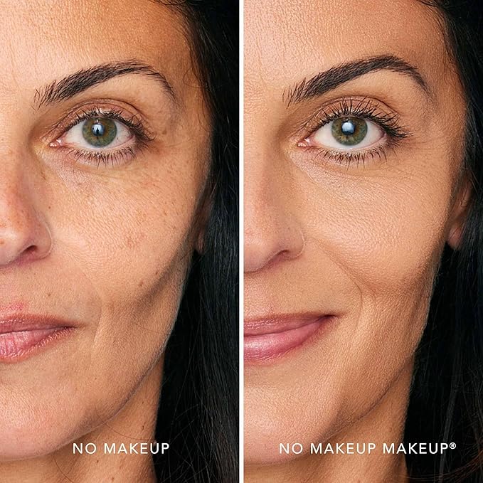 No Makeup Makeup Long-Lasting Lightweight Foundation & Brush Duo | Cruelty-Free, Fragrance-Free, Buildable, Transfer-Proof Makeup (Medium)