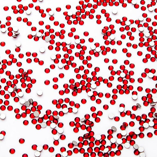 1440Pcs Siam Crystal Rhinestones,Glass Flatback Rhinestones Mini Gemstones for Nail Face Makeup Art Crafts Clothes Decoration -(SS8,2.4mm,Siam)