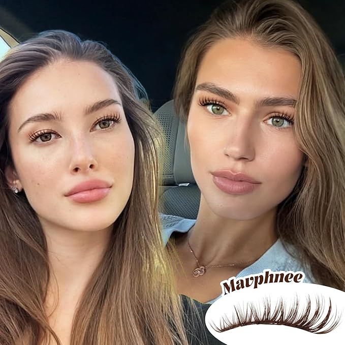 Flaunt Lash Clusters Brown Eyelash Clusters Fluffy Cluster Lashes Ultra-Dense Lash Clusters Eyelashes Extension Waterproof Individual Lashes Dark Brown Wispy CC-Curly Lash Extensions (144Pcs, 8-16MM)