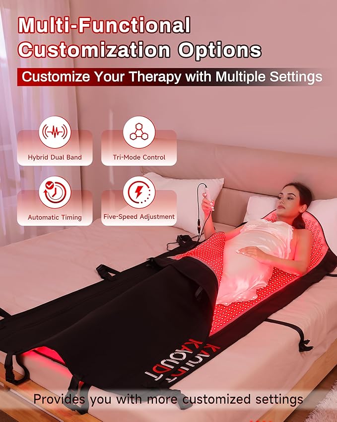 2026 Medical-Grade TPU Red Light Therapy Mat for Full Body Pain Relief, 72"x33" Dual Wavelength Infrared Red Light Blanket with 2600 LEDs for Home Use