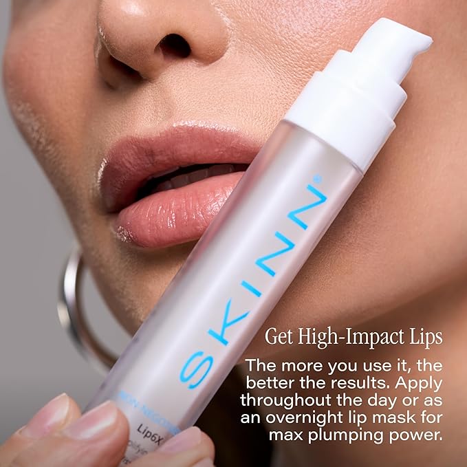SKINN Lip Amplifying Serum, Lip6X with Peptides - Deep Moisturizing Serum Plumps, Hydrates & Smooths Lips & Boosts Collagen Production - Lip Care Products for Women