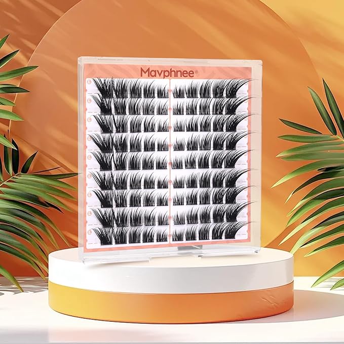 Mavphnee Fox Eye Lash Clusters LC-Curly Eyelash Clusters Wet Look Cat Eye Lash Extensions Fairy Cluster Eyelash Extensions Left & Right Cluster Lashes 90 Pcs DIY Lash at Home