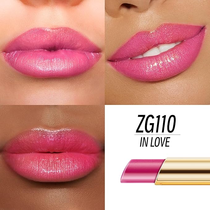 Depuplum Hot Pink Lipstick Moisturizing for Women Shimmer Tinted Lip Balm Hydrating Nourishing Lip Gloss Vegan& Cruelty Free Lip Makeup, ZG110 In Love