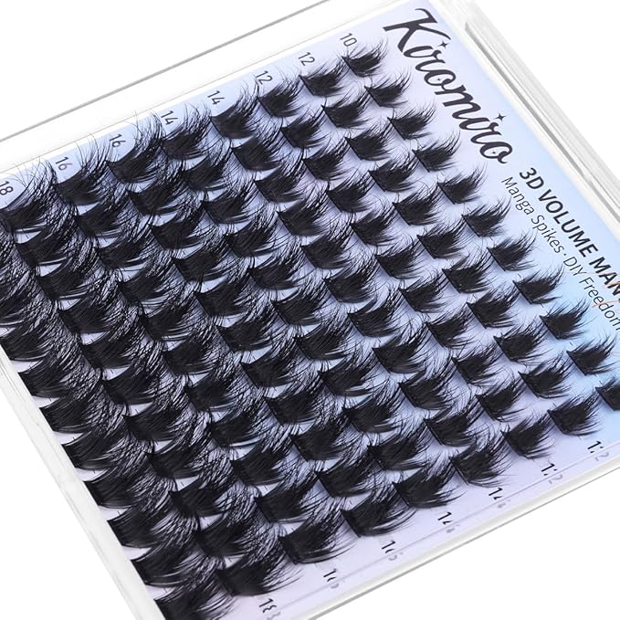 Manga Lash Cluster 3D Volume Cluster Eyelash Extensions 10-18mm Thick DIY Individual Lashes Spike Eyelash Clusters Wispy Lash Clusters