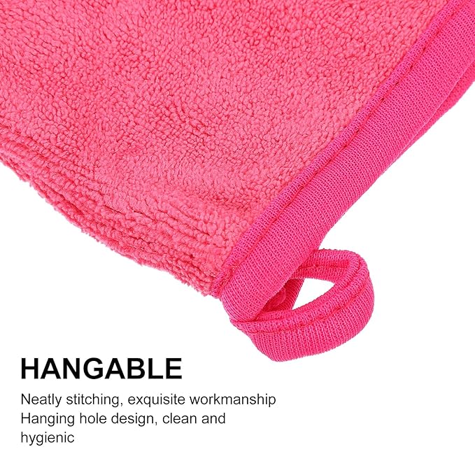 FUOYLOO Microfiber Makeup Remover Pads Mitt for Face, Eye, Lips, Gentle Facial Cleansing Cloths, Comfortable and Sturdy Face Wash Wipes for Skin Types,