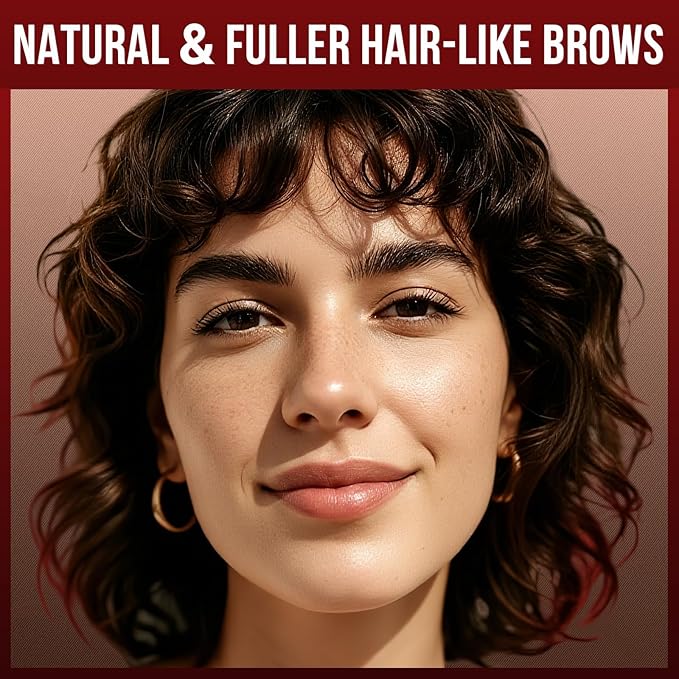 Vevivia Eyebrow Pencils for Women - Eyebrow Pen with 4D Brush-Tip & Curved Tip for Natural Fuller-Looking Brows, Precise Hair-Like Strokes for All Brow Types, Last All-Day Eyebrow Makeup, Black Brown