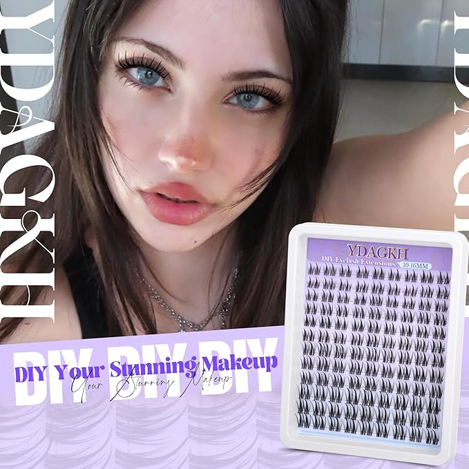Lash Clusters with Spikes Anime Cluster Eyelashes Spiky Individuals Lashes Invisible Band Wispy Lash Extension Manga Cluster Eyelash Extension 10-16mm DIY Doll Natural Lash Extension