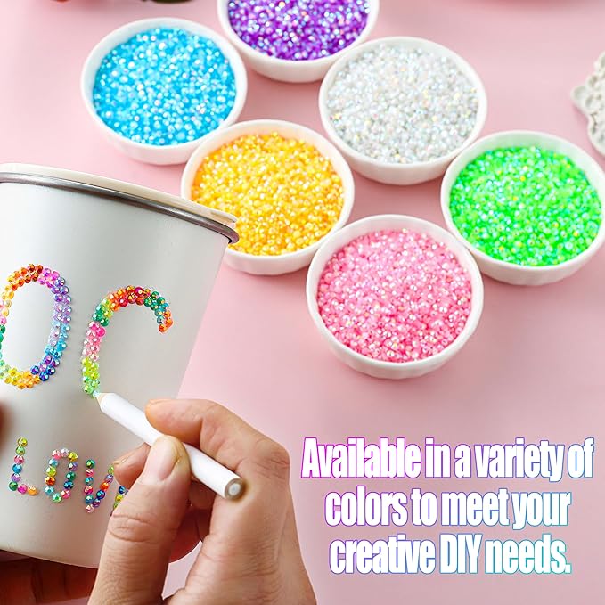BANA 48000Pcs in 48 Colors Rhinestones for Bedazzling and Diamond Art, 3mm Flatback Gems with 3×10ml B7000 Jewelry Glue Tweezers, Perfect for Nail Art, Crafting, Clothing, Fabric Decor