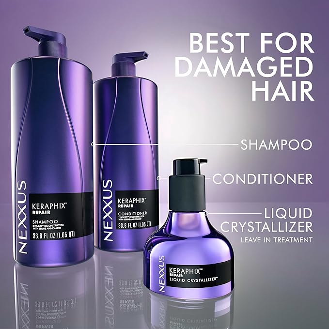 Nexxus Keraphix ProteinFusion Conditioner with Keratin Protein and Black Rice Conditioner for Damaged Hair 33.8 oz