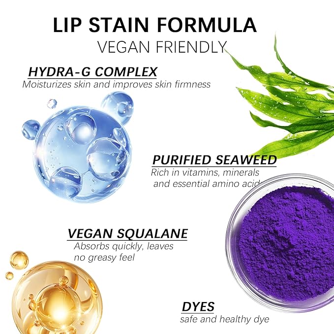 Lashcharm lip stain peel off,Long-Lasting All day Lips tick peel off Masque,Waterproof and Transfer Proof Lip tint - Matte Finish Peel Off lip stain（ 02 Playful Stain）