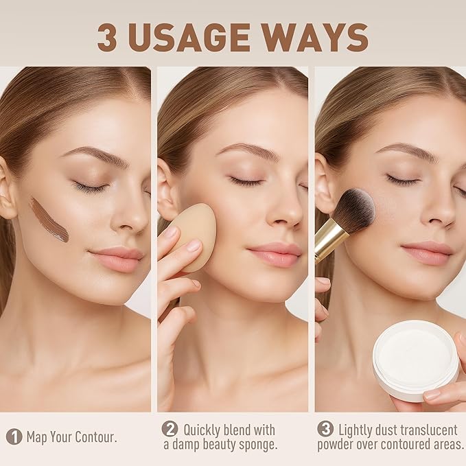 FV Cool Toned Liquid Contour Stick, Highly Pigmented, Blendable & Longwear with Hydrating Formula, Cream Contour Makeup For Naturally Sculpted Look, Vegan & Cruelty-free, 01 Cool Ash