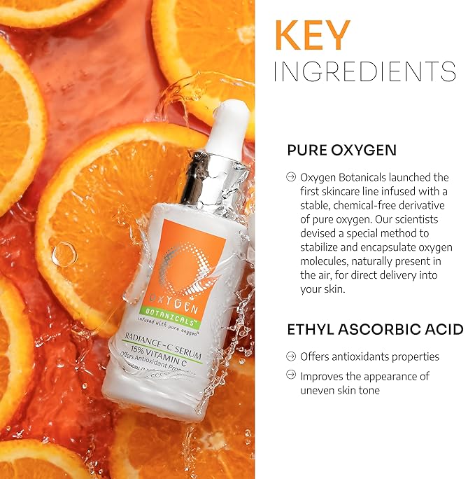 Radiance C Serum 15%, antioxidant formula to rejuvenate and protect the skin, minimizes dark spots, pigmentation and blemishes, alcohol-free-30ml