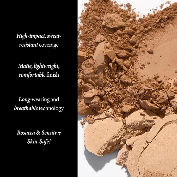 LAURA GELLER NEW YORK Baked Double Take Powder Foundation - Deep - Buildable Medium to Full Coverage - Matte Finish