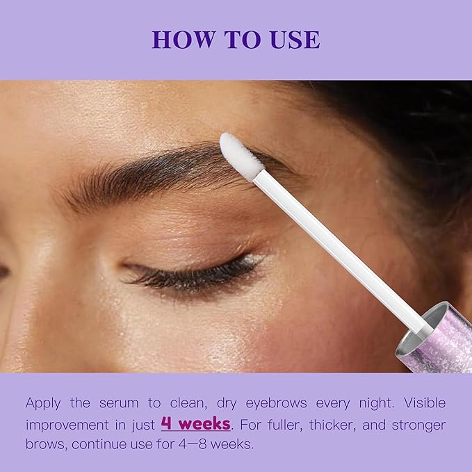 Eyebrow Growth Serum - Eyebrow Serum to Grow Brows with Advanced Formula to Boost Longer Fuller and Thicker Looking Eyebrows - Brow Serums 8ml Value Size - Vegan & Prostaglandin-Free