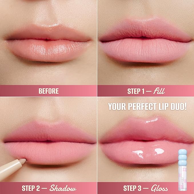 COLORGRAM All In One Over-Lip Maker 03 Peach Beige | Versatile Lip Liner & Contour with Natural Shades, Matte finish, Bigger and Fuller Lips, Plumping effect, Smooth creamy texture