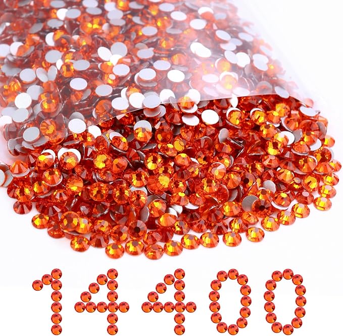 MEIBITE Flatback Rhinestones Bulk, 14400PCS Hyacinth Rhinestones for Clothes DIY Decoration Crafts, Hyacinth, SS10, 2.7-2.9mm
